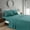 Teal, variant on 3-Piece Stripe Teal Polyester Bed Sheet Set, Twin –18 inch Deep Pocket