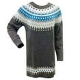 thumbnail image 4 of DHFJKG Sweater Dress For Women Fair Isle Knit Pullover Mini Dress Crewneck Long Sleeve Loose Fit Comfort Dresses, 4 of 4