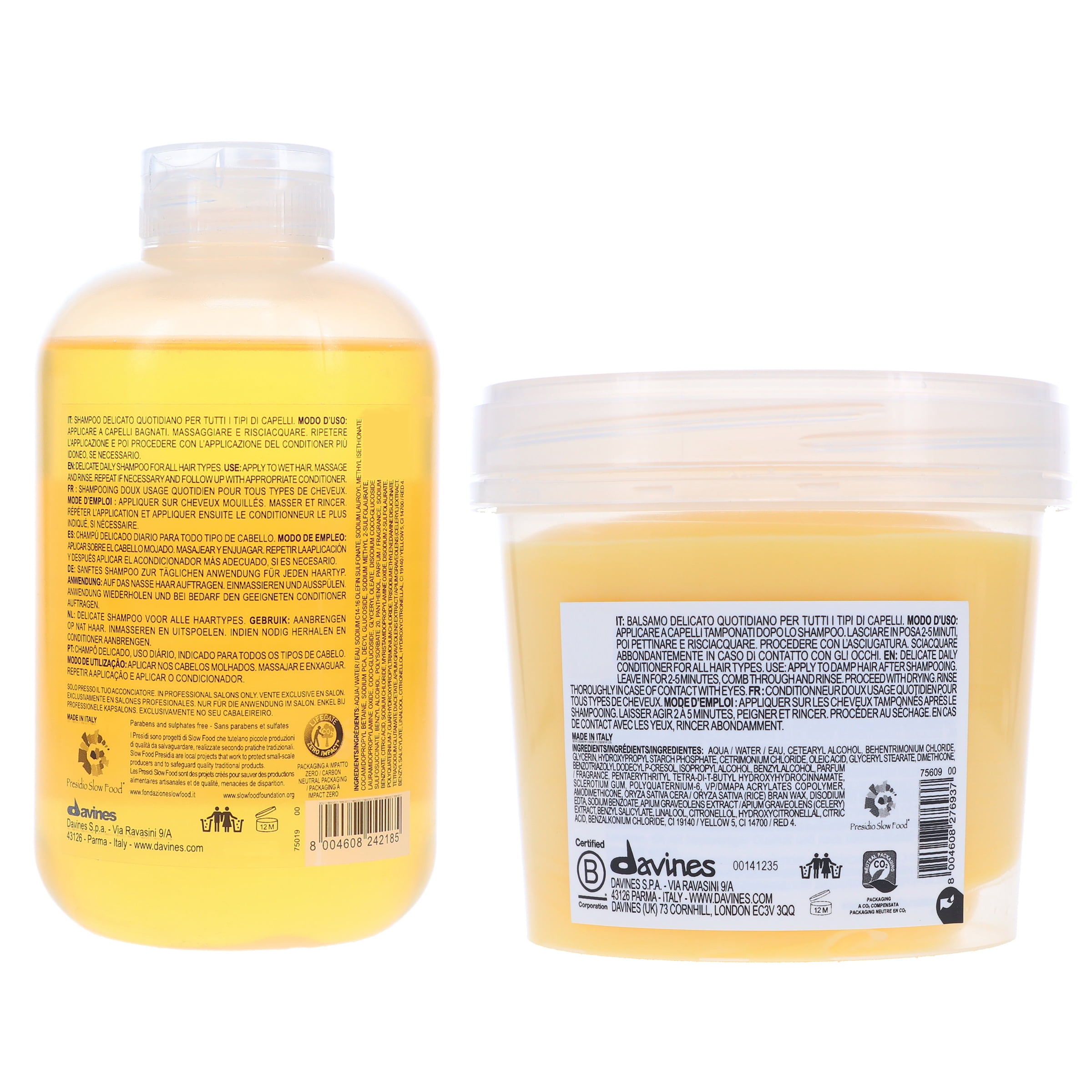 Davines DEDE Delicate Daily Shampoo 8.45 oz & Conditioner 8.93 oz Combo Pack