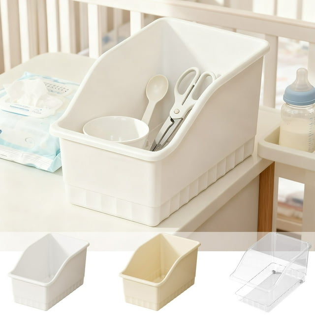 Cagogo under $5 3Pcs Storage Box With Wheels, Multi-Functional Storage Box with Pulley, Cabinet Organizer Basket for Home, Plastic Storage Container with Wheels