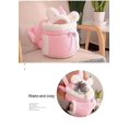 thumbnail image 4 of Bolsa de transporte cálida para mascotas, mochila para perros y gatos pequeños, jaula para mascotas de peluche, para caminar al aire libre, viaje, gatito, bolsa colgante para el pecho, 4 of 4