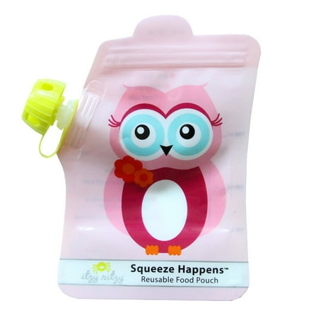 Squeeze Happens Reusable Food Pouch - Set of 2 - Owl