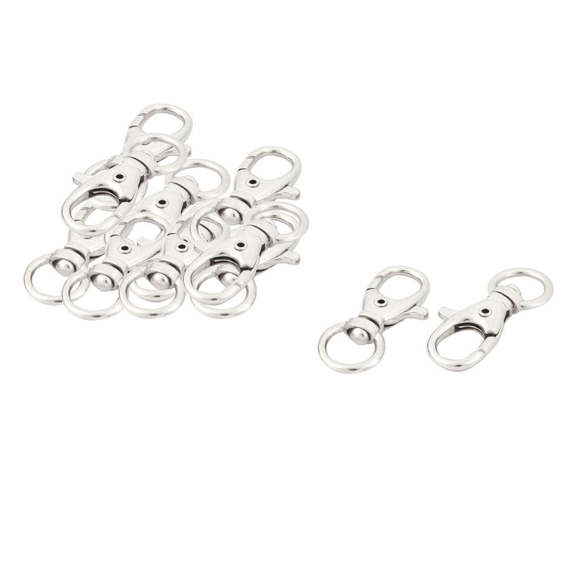 8 Golden Pewter Swivel Lobster Clasps 35x13mm for Key Rings & Dog Leashes 