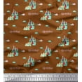 thumbnail image 1 of Soimoi Cotton Voile Fabric Cloud & Wonderland Cartoon Printed Craft Fabric by The Yard 42 Inch Wide, 1 of 1