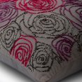 thumbnail image 2 of The HomeCentric Pillow Cover Grey Pillow case Art Deco Floral Cushion Cover Pack of 2 12x12 inch (30x30 cm) Pillow CoverCotton Linen Square Cushion Cover Multi Color Beaded Rose Flower - Rose Diva, 2 of 5