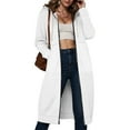 thumbnail image 4 of idosla Long Hoodies for Women Zip Up Double Zipper Fleece Jacket Tunic Sweatshirts Fall Winter Fashion Clothes (White, XL), 4 of 7
