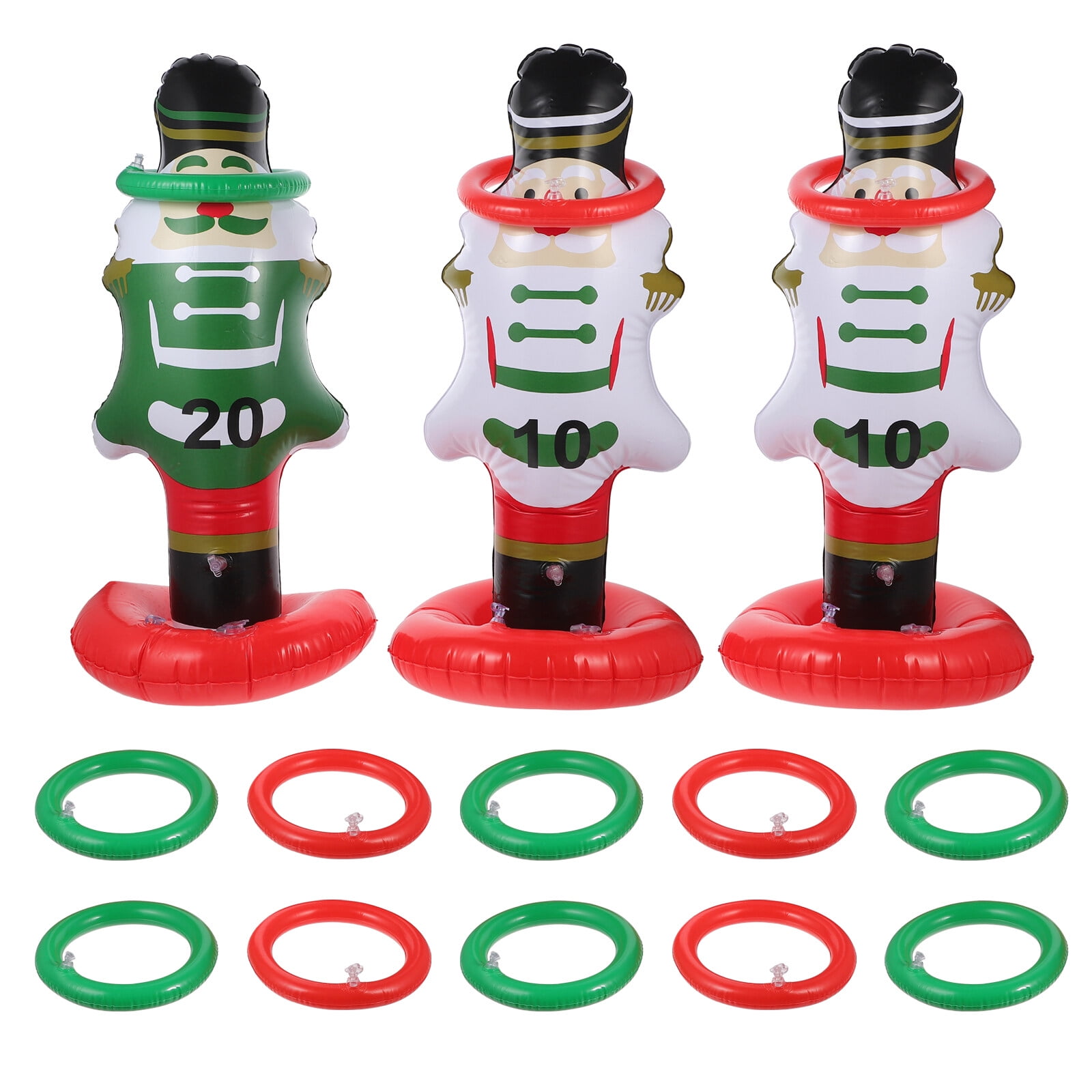 1 Set Christmas Nutcrackers Ring Xmas Party Supplies Toss Games for