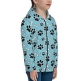 thumbnail image 5 of Pofeuu Cute Dog Footprints Print Teenage Zipper Hoodie Sweatshirts Hooded Casual Jackets With Pocket For Boys Girls-Medium, 5 of 6