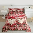 thumbnail image 2 of Homewish Cute Cartoon Gnome Queen Comforter Set,Pink Rose Flower Bedding Sets,Happy Valentine'S Day Bedding Comforter Set For Teens,Ultra Soft Home Decor Reversible,3-Piece, 2 of 8