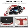 thumbnail image 4 of Fanny Pack Red Christmas Tree Pattern Waist Pack Bag,Running Cross Bag,Waterproof Large Fanny Packs for Women Men for Travel Running Hiking Cycling, 4 of 6