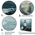 thumbnail image 3 of Designart "Enigmatic Azure And Onyx Beacon I" Coastal Floater Framed Canvas Prints, 3 of 5