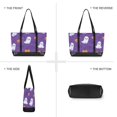thumbnail image 6 of FORMRS Canvas Laptop Tote Bag for Women with 15.6" Computer Compartments Shoulder Handbag, Halloween Purple Ghosts, 6 of 7