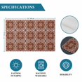 thumbnail image 6 of Brown Boho Placemats Set of 6, Retro Farmhouse Abstract Floral Motifs Placemats for Dining Table, Place Mats for Kitchen Tabletop, Waterproof Wipeable Dining Table Mats Set, 6 of 9
