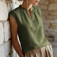 thumbnail image 7 of akafmk Womens Casual Sleeveless Shirts V Neck Blouses Solid Color Summer Daily Tank Tops, 7 of 7