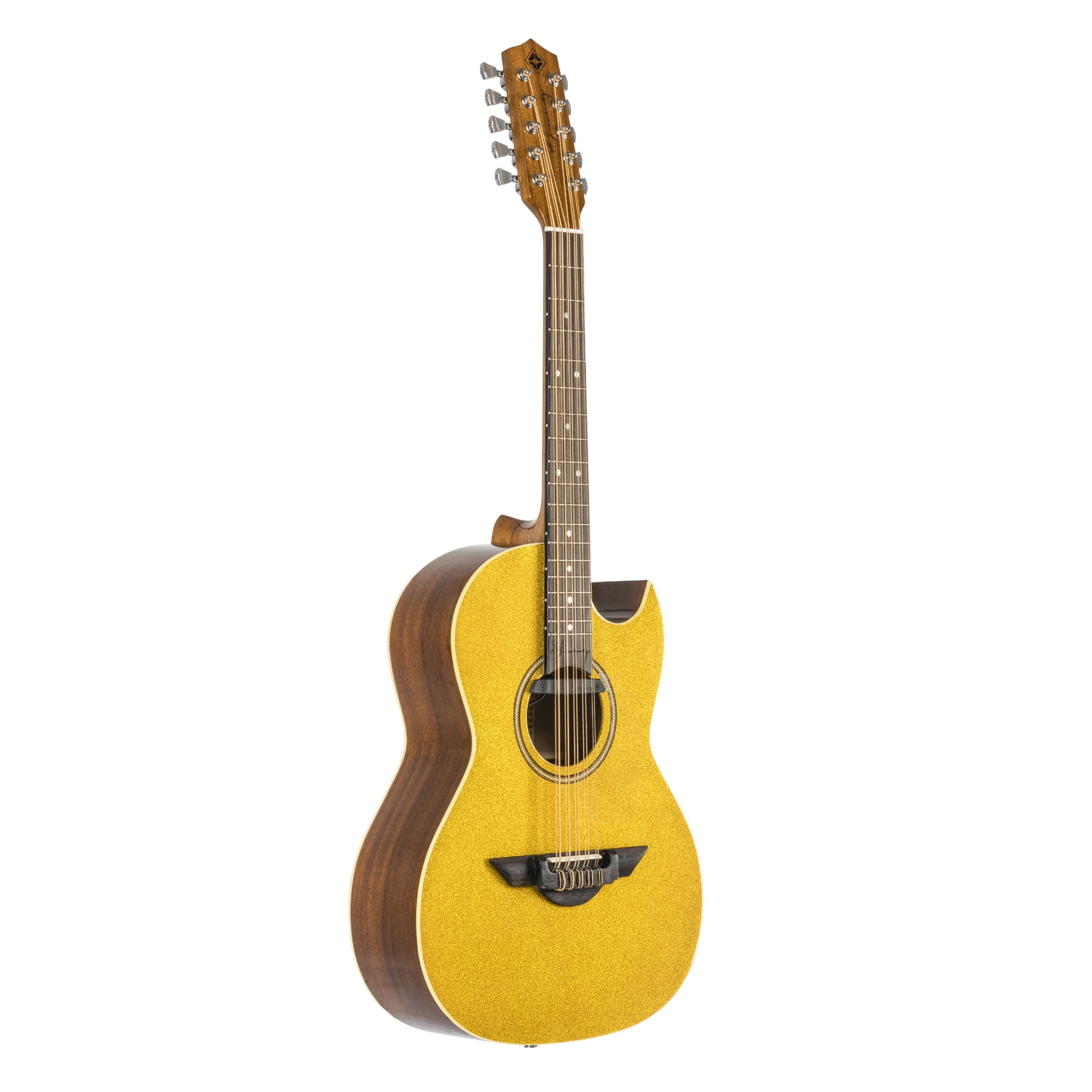 H Jimenez Bajo Quinto LBQ1EGT Gold Sparkle Acoustic Electric Guitar