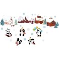 thumbnail image 3 of Cartoon Panda Wall Stickers Watercolor Christmas Tree Vinyl Stickers Snow House Snowflake Wall Decals DIY Nursery Winter Art Decor, 3 of 9