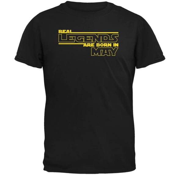 Real Legends are Born in May Mens T Shirt Black SM
