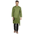 thumbnail image 1 of Atasi Indian Designer Kurta For Mens Party Wear Solid Color Ethnic Long Shirt, 1 of 7