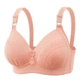thumbnail image 1 of Puntoco Sujetadores sin aros para mujer Sujetadores de uso diario transpirables con botones en el medio y estampados sin aros de acero para mujer, 1 of 5