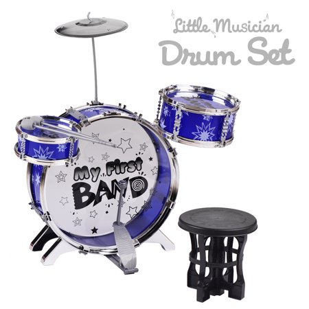 Enfants Enfants Debutants Jazz Drums Set 3 Pieces Batterie Avec Baguettes Cymbale Tabouret Reglable Batteur Unique Instrument De Musique Jouet Playset Pour Enfants Cadeaux D Anniversaire De Noel B Walmart Canada