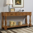 thumbnail image 2 of LUCKHAO Entryway Table with Storage Shelf, 63 inch Console Table with 3 Drawers and 1 Bottom Shelf, Long Sofa Table for Entryway Foyer, 2 of 11