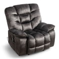 thumbnail image 5 of Bonzy Home XL Power Recliner Chair - 41" Wide Electric Massage Recliner with Heat & USB Charging, Overstuffed PU Leather Reclining Sofa for Living Room, Black, 5 of 8