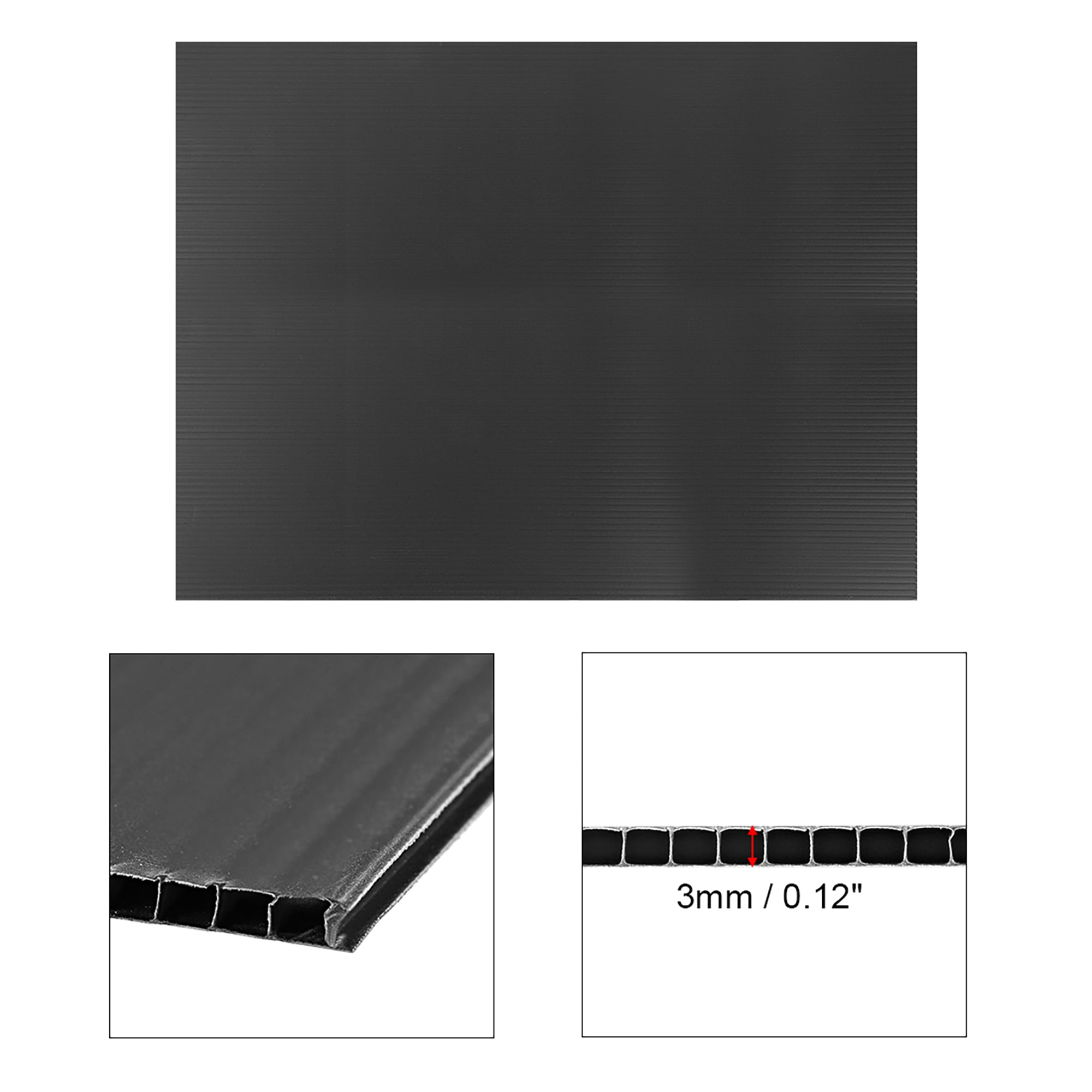 Interplas 24 x 36 Black Plastic Sheets 10/Bundle