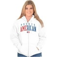 thumbnail image 3 of Puerto Rico Nuyorican USA State Flag Unisex Fleece Graphic Zip Up Hoodie Brisco Brands 2X, 3 of 5