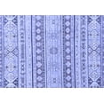 thumbnail image 1 of Ahgly Company Indoor Rectangle Abstract Blue Modern Area Rugs, 2' x 5', 1 of 4