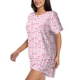 thumbnail image 2 of Fotbe Ribbon Bow Print Pajama Set for Women 2 Piece Loungewear Short Sleeve Tops and Shorts Set Soft Sleepwear-X-Large, 2 of 7