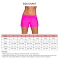 thumbnail image 5 of Pantalones cortos de baño para mujer, estilo simple, con cordón, suaves, transpirables, de cintura baja, pantalones cortos de natación para playa, surf, rosa, rojo, S, 5 of 5