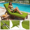 thumbnail image 5 of Kimunuk Outdoor Chaise Lounge Cushions set of 2, 80" x 26" x 4" Waterproof Pool Beach Recliner Replacement Cushions with Ties, Grass Green, 5 of 7