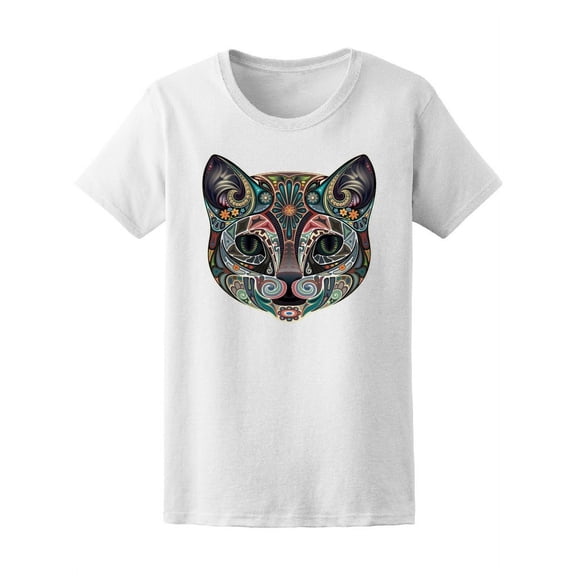 Cat Zendoodle Colorful Design T-Shirt Women -Image by Shutterstock, Female Medium