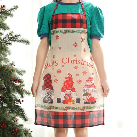

GROFRY Kitchen Apron Rudolph Man Patterns Multipurpose Wear-Resistant Fine Sewing Reusable Decorate Washable Xmas Decor Cooking Apron Baking Accessories