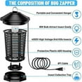 thumbnail image 3 of Bug Zapper Outdoor Electric, Mosquito Zapper, Fly Traps, Fly Zapper, Mosquito Killer Outdoor Indoor, 3 Prong Plug, 90-130V, ABS Plastic Outer, 3 of 5