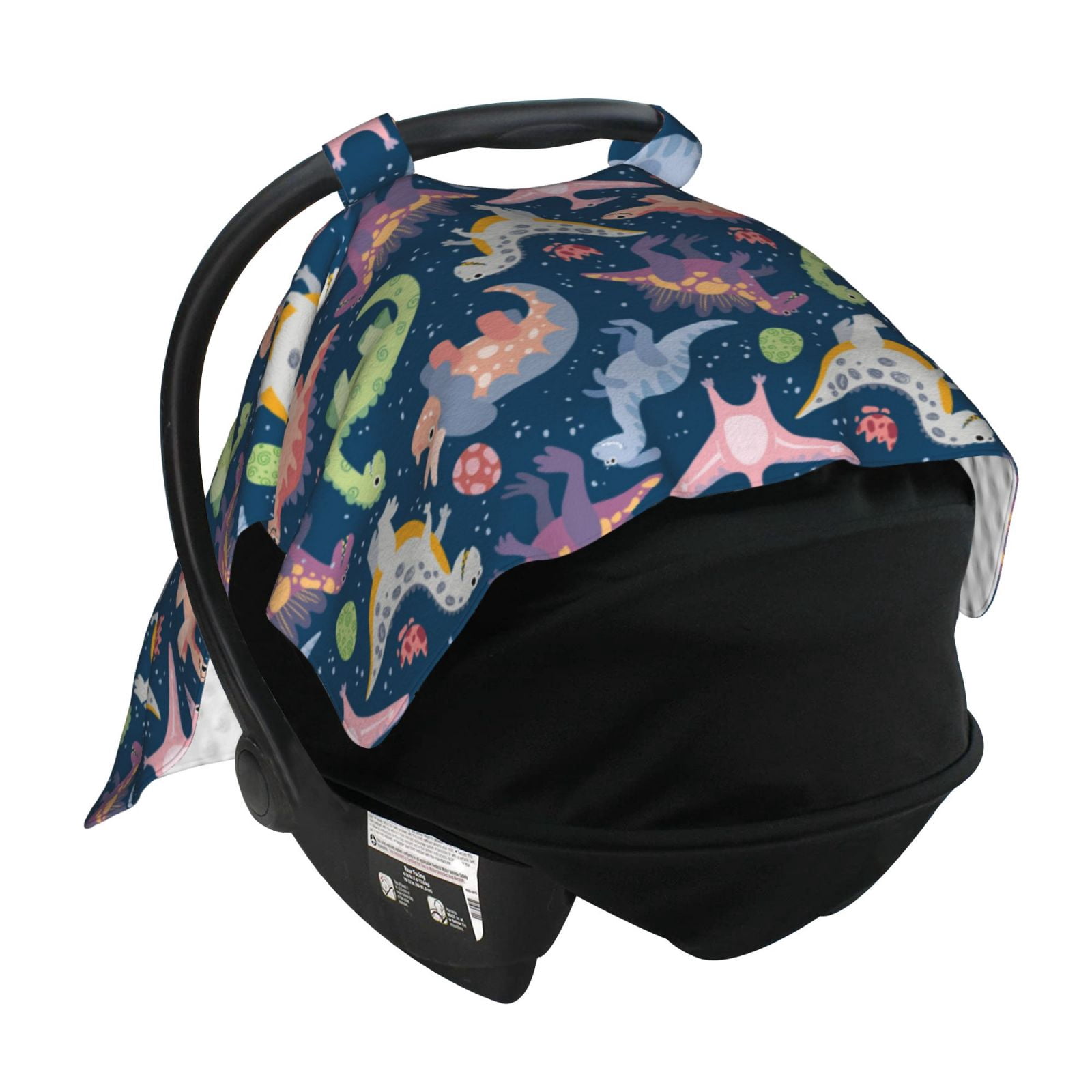 Naloa Dinosaur Baby Car Seat Cover, Breathable Baby Carrier Cover, Multiuse Baby Carrier Cover & Nursing Breastfeeding Cover