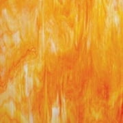 Armstrong Stained Glass Sheet - ORANGE/WHITE OPAL (8" x 12")