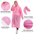 thumbnail image 3 of EMOKING Lightweight Waterproof Long Sleeves, Rain Coats 2 Per Pack (Unisex), 3 of 7