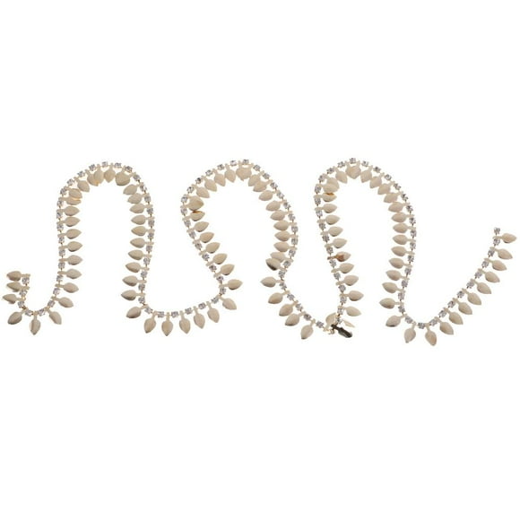 Cadena de Hojas de Diamante de Imitación BLESIY Embellecimiento de Ropa Decoración con Brillo