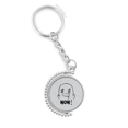 thumbnail image 1 of greedy black cute chat happy pattern rotatable keyholder disc accessories chain clip, 1 of 3