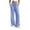 #7Blue, variant on MYAOYI Womens High Waisted Ribbed Wide Leg Pants - Drawstring Loose Lounge Wear