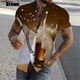 thumbnail image 2 of Nueva camisa de playa de verano de moda con estampado 3D de cerveza, camisetas gráficas para hombres, camiseta hawaiana informal de vacaciones, ropa de calle para hombres, 2 of 5