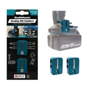 Stealthmounts Abs Plastic Blue Stubby Magnetic Bit Holder 2 Pack