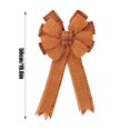 thumbnail image 3 of 2Pcs Fall Thanksgiving Halloween Wreath Bow, Large Pre-Tied Checkered Ribbon Swag Bow for Front Door, Indoor Living Room, Outdoor Courtyard Decoration, Autumn Holiday Ornament for Home, Porch, Mantel, 3 of 5