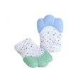 thumbnail image 2 of 2pcs/Set Two Color Polka Dot Baby Teething Mittens, Silicone Teether Glove, Teething Toy For Infants And Toddlers, 2 of 5