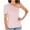 Pink, variant on RQYYD One Shoulder Tops for Women's Summer Short Sleeve Tee Shirts Casual Solid Color Pullover Tee Blouse(Green,XL)