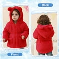thumbnail image 5 of Kids Girls Winter Warm Coats Jacket Clothes Outwear Overcoat Ear Hooded Faux Fur Thicken Fleece Toddler, 5 of 5
