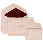 JAM Paper Wedding Invitation Combo Sets, 1 Small & 1 Large, Maroon Design with Burgundy Lined Envelopes and Maroon Rose Border, 150/pack
