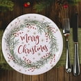 thumbnail image 5 of CuiLiyq Christmas Painted Paper Plates, 10 PCS Disposable Merry Christmas Paper Plates with Wreath Print, for Christmas Family Holidays Weddings Parties Kitchen Suppies (7 Inch), 5 of 6