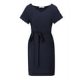 thumbnail image 3 of UVN Summer Dresses for Women Striped T Shirt Dress Casual Midi Dress Short Sleeve Sundress with Pockets, 3 of 7